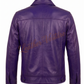Classic Collared Zip-Front Leather Jacket
