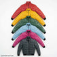 Leather Quilted Bomber with Contrast Ribbing